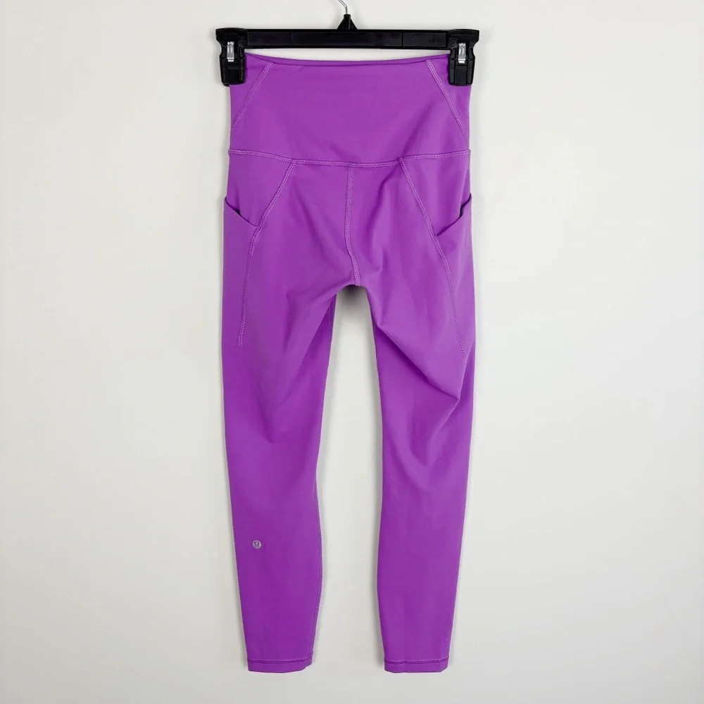 Lululemon Wunder Train High-Rise Tight with Pockets 25" Moonlit Magenta Size 4 - Picture 4 of 10